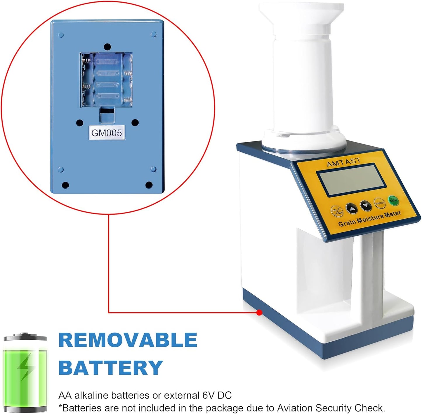 Grain Moisture Meter High Precision Grain Moisture Tester with Temperature Compensation Seed Moisture Meter for 24 Grains including Wheat, Soybean, Coffee and More