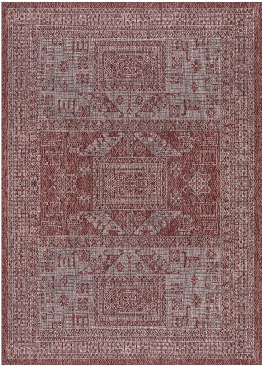 Keen Home Design Terrace Outdoor Area Rug - 4x6 Washable Indoor/Outdoor Rug for Patio, Kitchen, Balcony, Beach, Garden, Deck and Porch, Size: 3'10"x5'7"