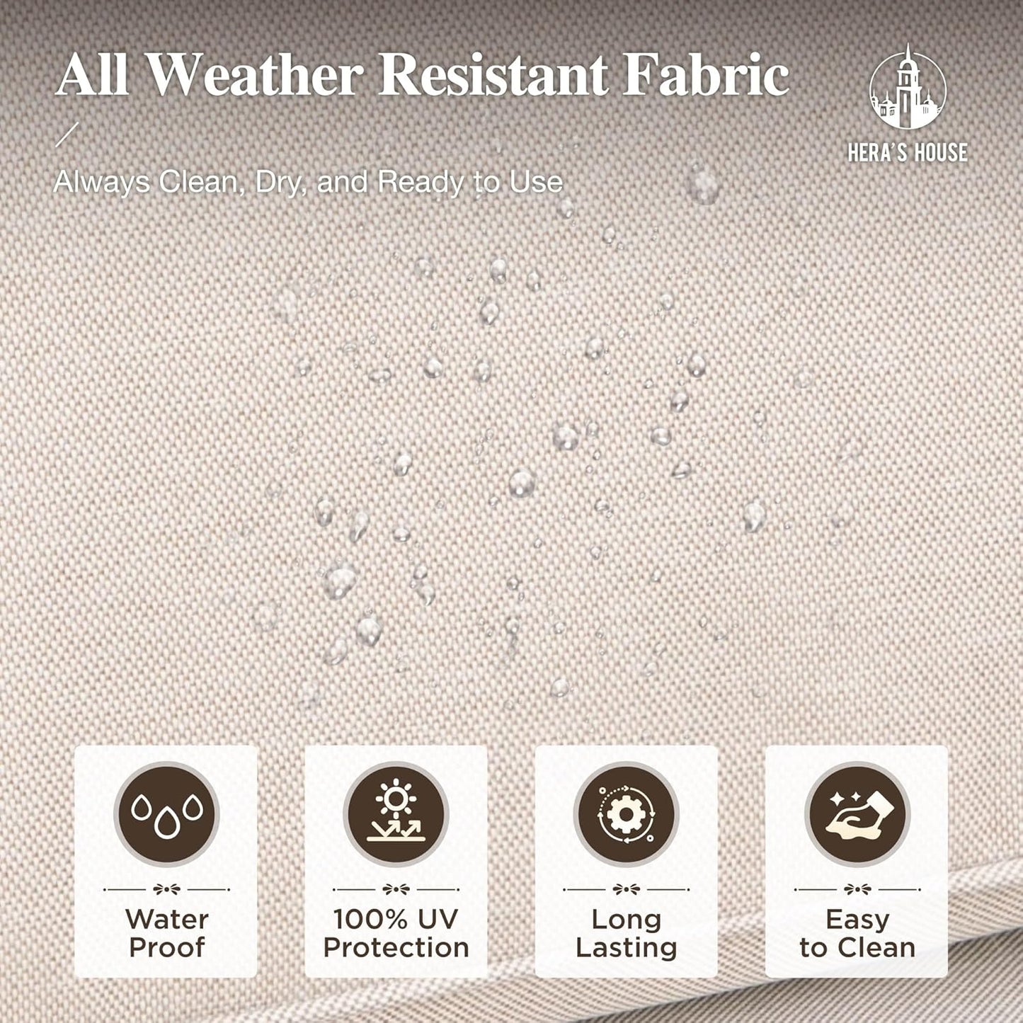 HERA'S HOUSE Patio Furniture Set, All Weather 6 Seats Outdoor Sectional Wicker Sofa with 44" Coffee Table, 5.5" Thick Waterproof Cushion 7 Pieces Modular Conversation Sofa Set for Garden Deck Backyard