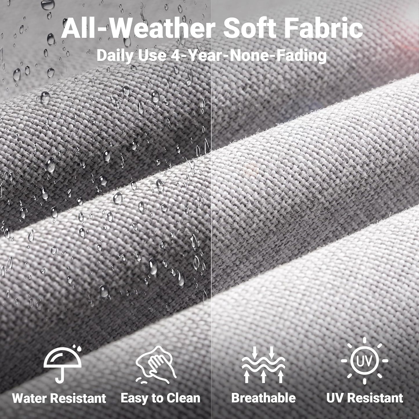 ovios 2 Pieces Patio Furniture Set, Outdoor Wicker Chairs of 2, All Weather High Back Rattan Chairs 2-Seater with Comfy Cushions for Porch Deck, Grey