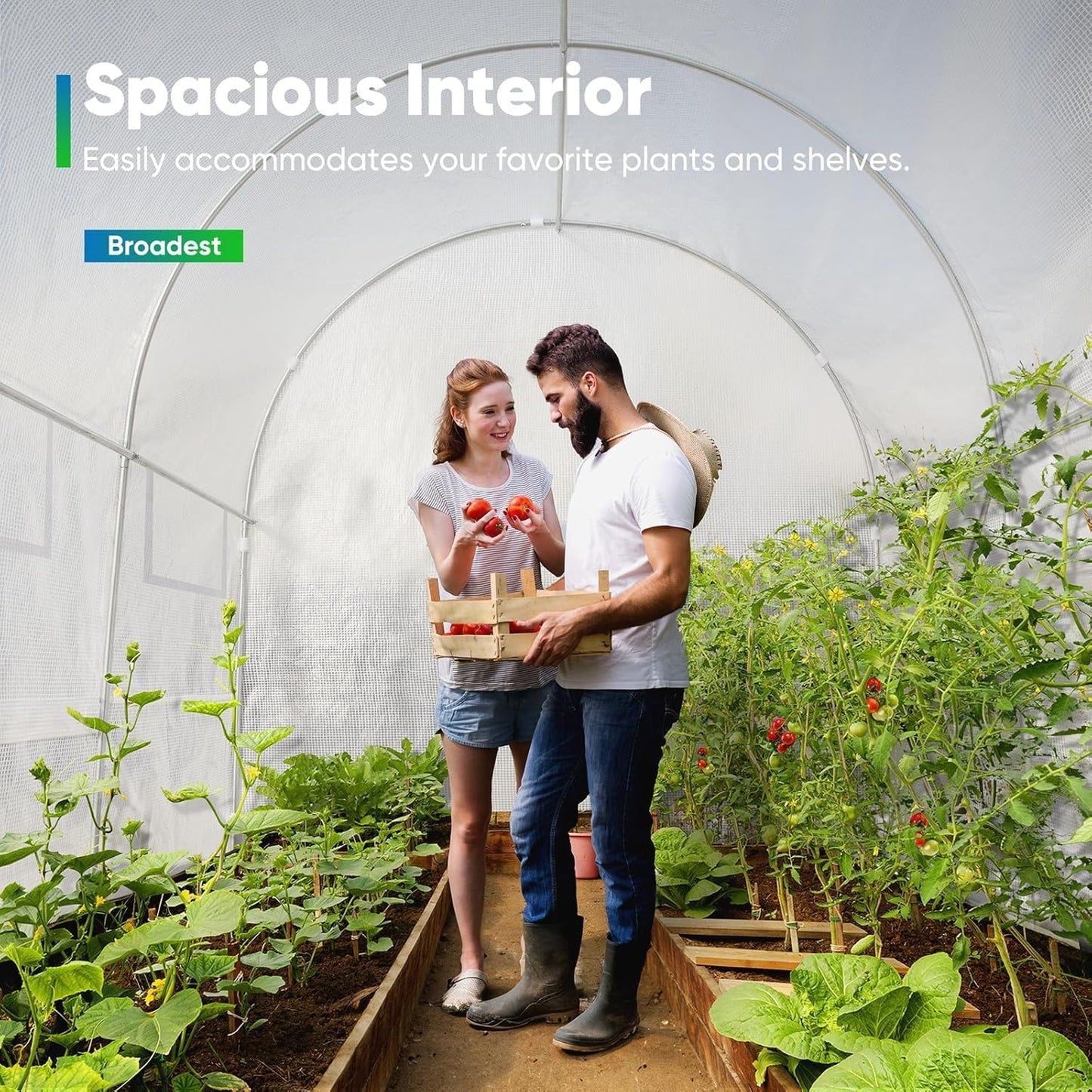 Quictent Premium Greenhouse for Outdoors, 10x6.6x6.6FT Upgraded Portable Walk-in Heavy Duty Frame Large Garden Plant Hot Outside Hoop House, 6 Ventilated Screen Window and Zipper Screen Door, White