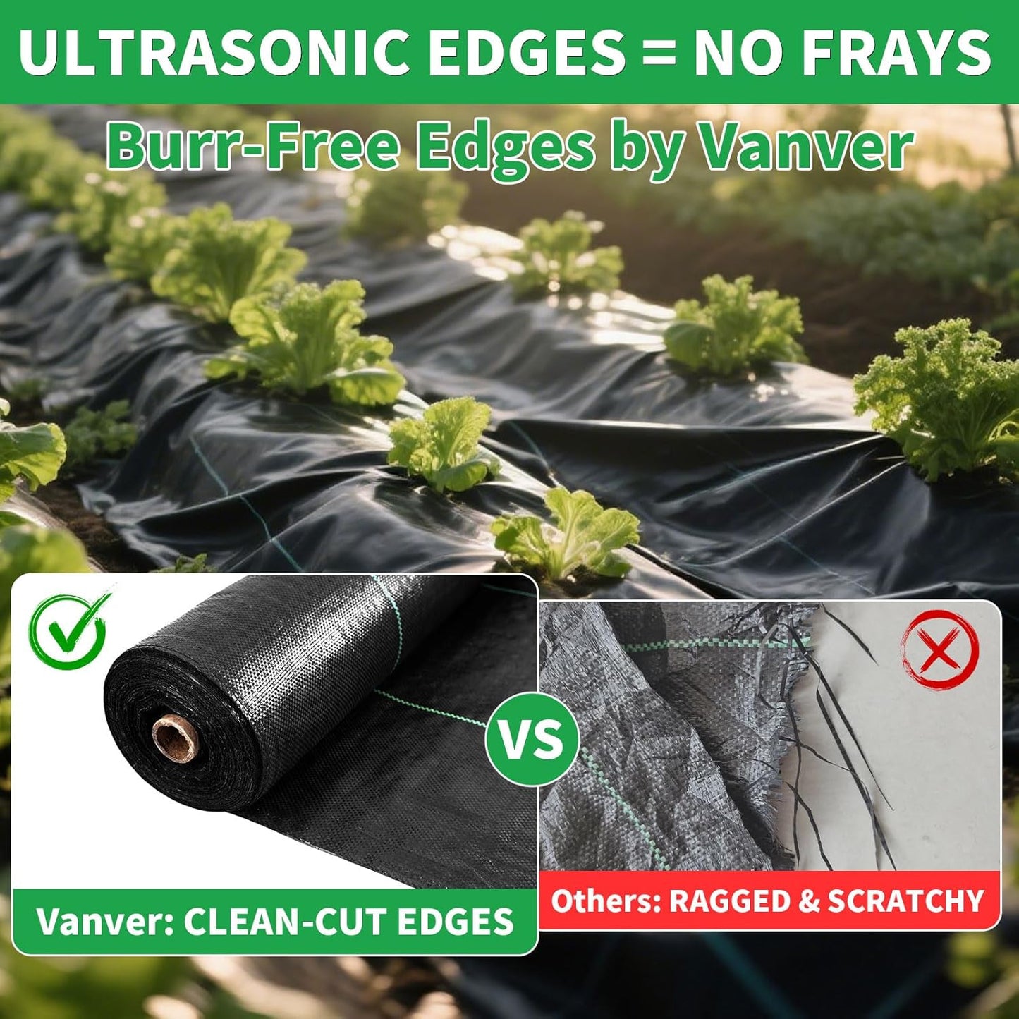 6FT X 180 FT Weed Barrier Landscape Fabric Heavy Duty,3.2 OZ Premium Garden Weed Blocker Fabric for Weed Control, Plastic Ground Cover with Woven Weed Cloth,Durable Landscaping Fabric