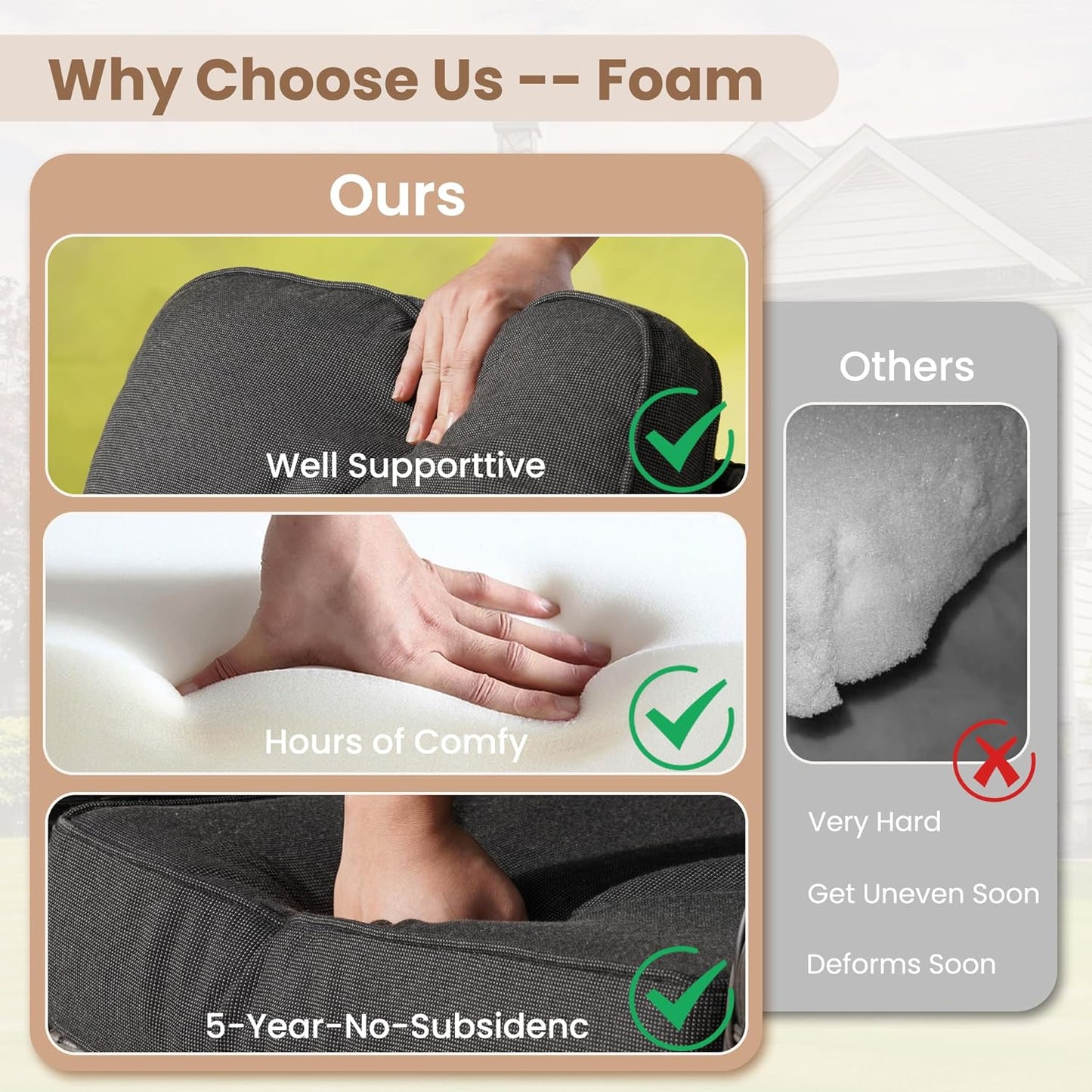 HOOOWOOO Patio Furniture Set,3 Pieces Outdoor Conversation Set,All Weather Wicker Bistro Set Yard Porch High Back Chairs Side Table,Black