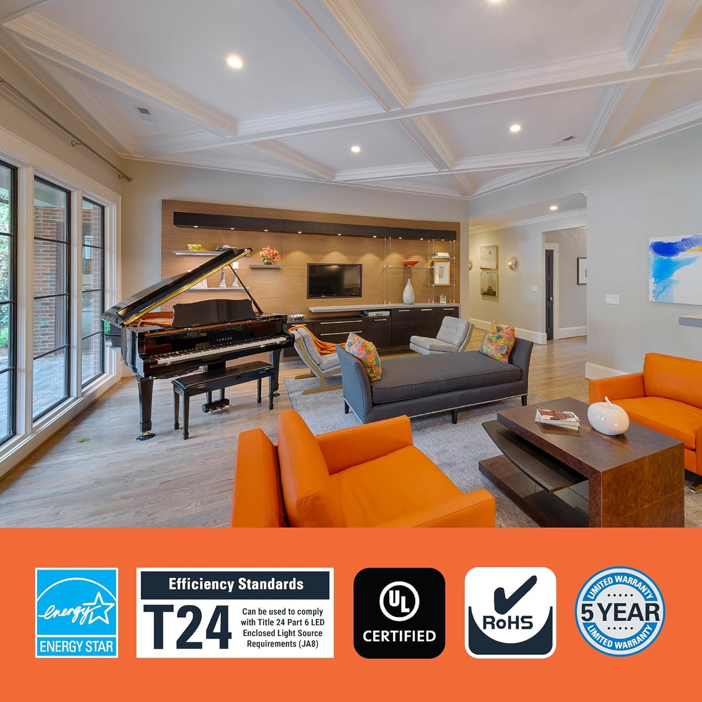 HALO LTE 4 Inch Indoor/Outdoor Recessed LED Trim Can Light, 3000K - Contractor Value Pack (18-Pack) - LTE46930-18PK