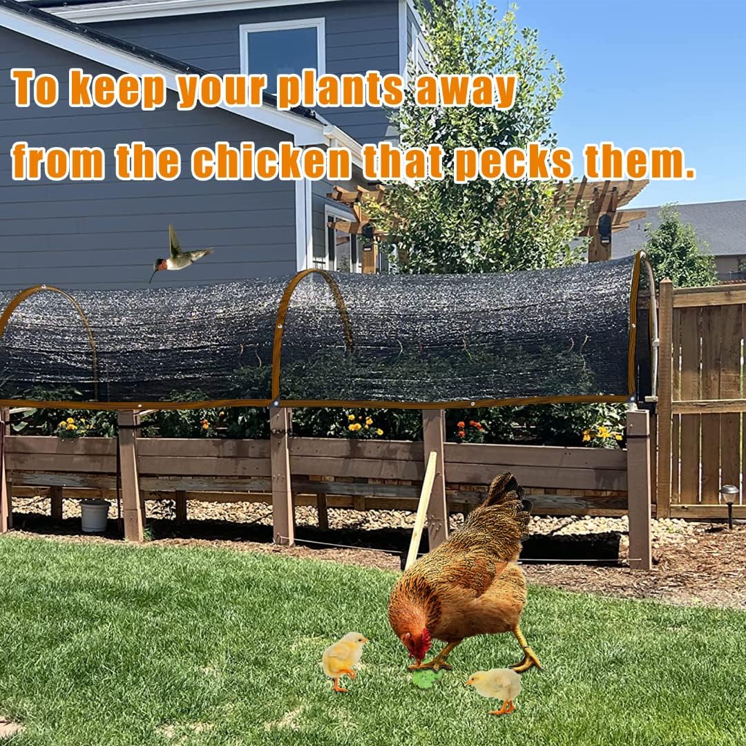 QLOFEI 20'x30' Shade Cloth - for Plants Greenhouse, 70% Sunblock Shade Sails -for Outdoor Garden Pergola Patio Lawn Sun Shade Cloths for Kennel Chicken Coop Easier to Hang Plant Shade Net Cover