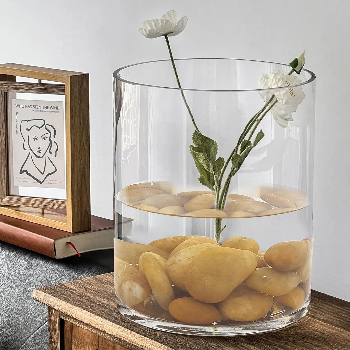 20 lbs Yellow River Rocks for Landscaping, 1-2 Inch Polished Pebbles for Indoor Plants, Decorative Rocks Stones for Plants, Vases, Aquariums, Fountains, Pathways, Backyard and Garden