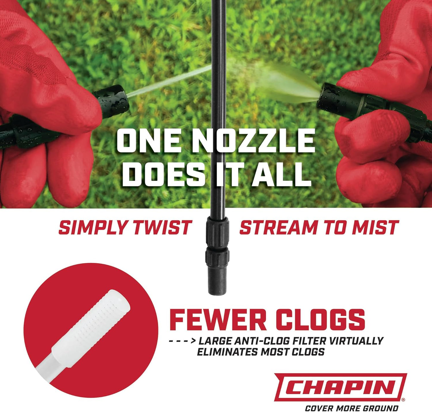 Chapin 20004 Made in USA 1 -Gallon Lawn and Garden Pump Pressured Sprayer, for Spraying Plants, Garden Watering, Weeds and Pests