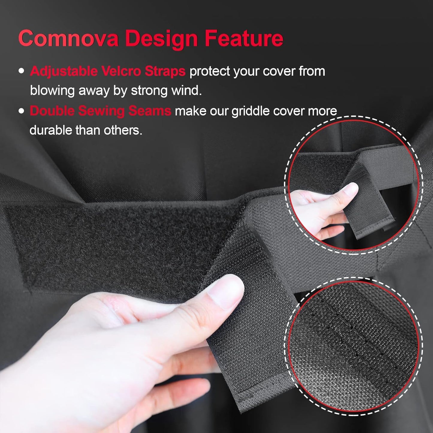 Comnova Grill Cover 51 Inch - 7139 BBQ Grill Cover for Weber Spirit II 300 and Spirit 300 Series Gas Grill Heavy Duty & Waterproof, Outdoor Barbecue Cover for Weber Spirit I & II E310, E330 and E315