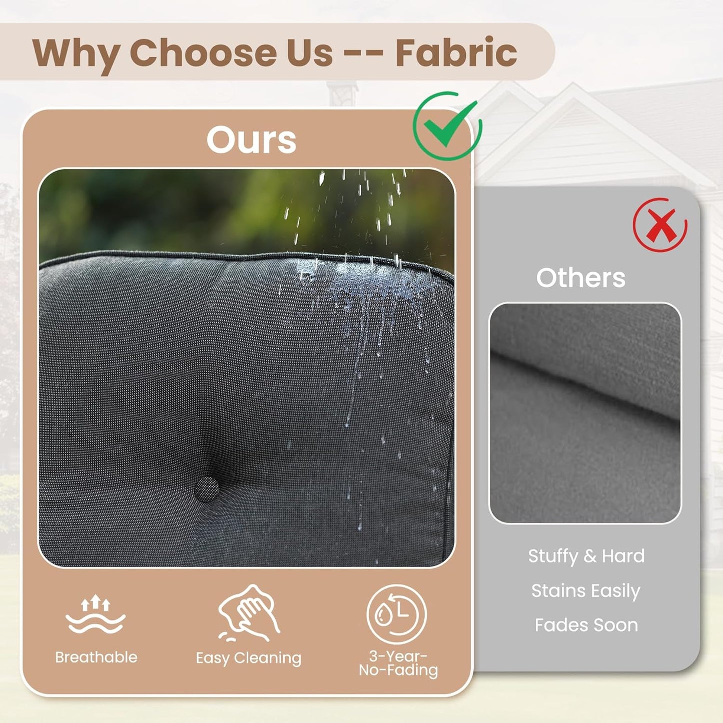 HOOOWOOO Patio Furniture Set,2 Pieces Outdoor Wicker Chairs Set,All Weather Bistro Chairs with Comfy High Back,Black