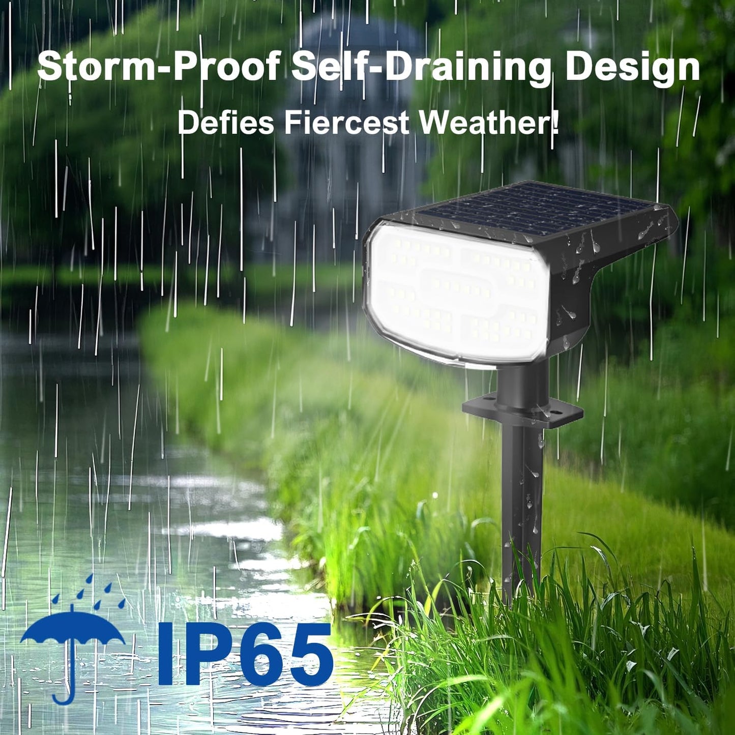 Solar Spot Lights Outdoor Waterproof IP65,6 Pack,2CCT(3000K/6500K), Super Bright LED, 4 Lighting Modes Selectable, Solar Powered Yard Garden Solar Spot Lights for Outside Landscape Auto On/Off