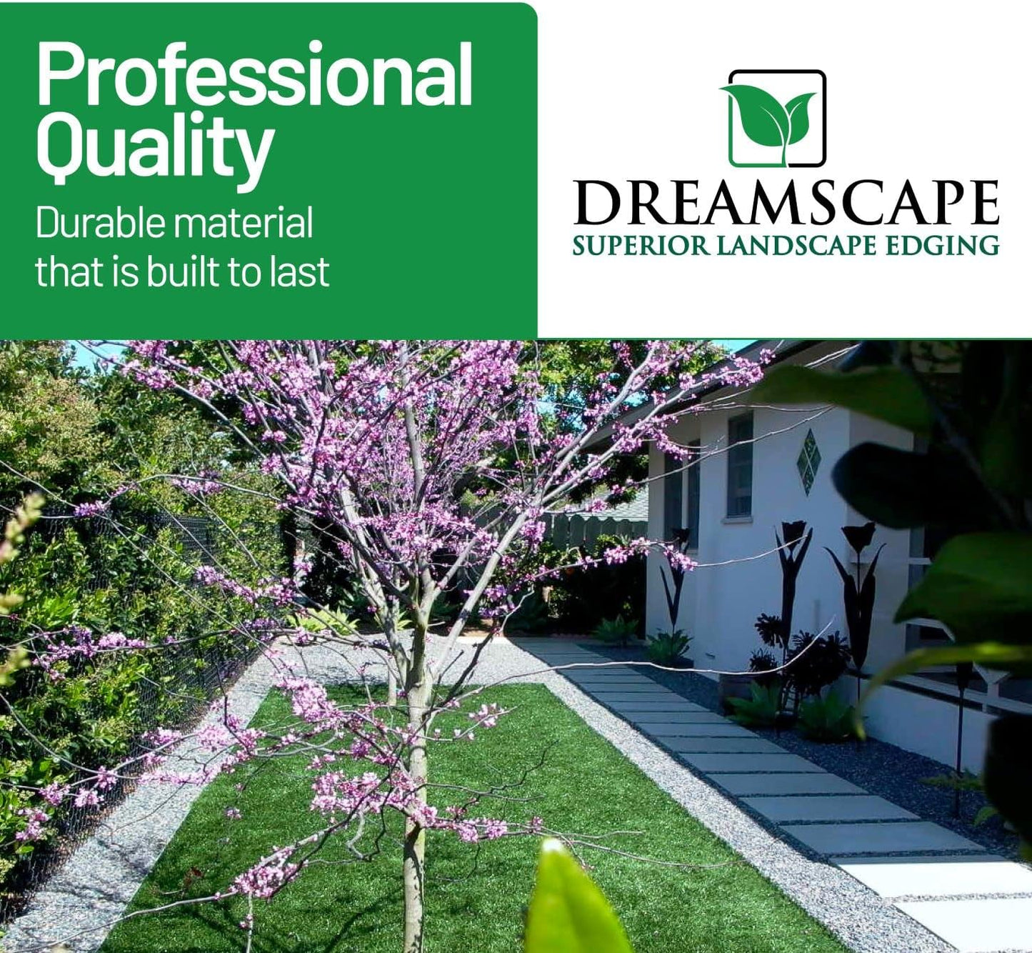 Dreamscape YardEdge Aluminum Landscape Edging - 12 Strips, 6ft Each (72ft Total), Green Duraflex Paint - Professional Quality Landscaping Border, Metal Divider for Lawn, Garden, Flowerbed