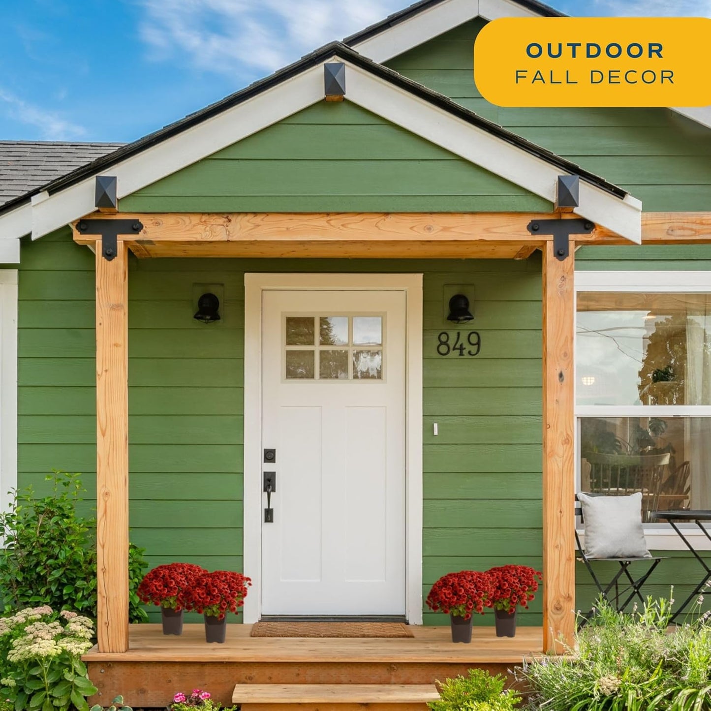 Costa Farms Live Plants – Fall Mums 4-Pack (Red) in Grower Pots | 1 Qt. Seasonal Houseplants & Outdoor Flowers for Porch, Patio, or Garden | Ships in Bud Form for Longer Bloom