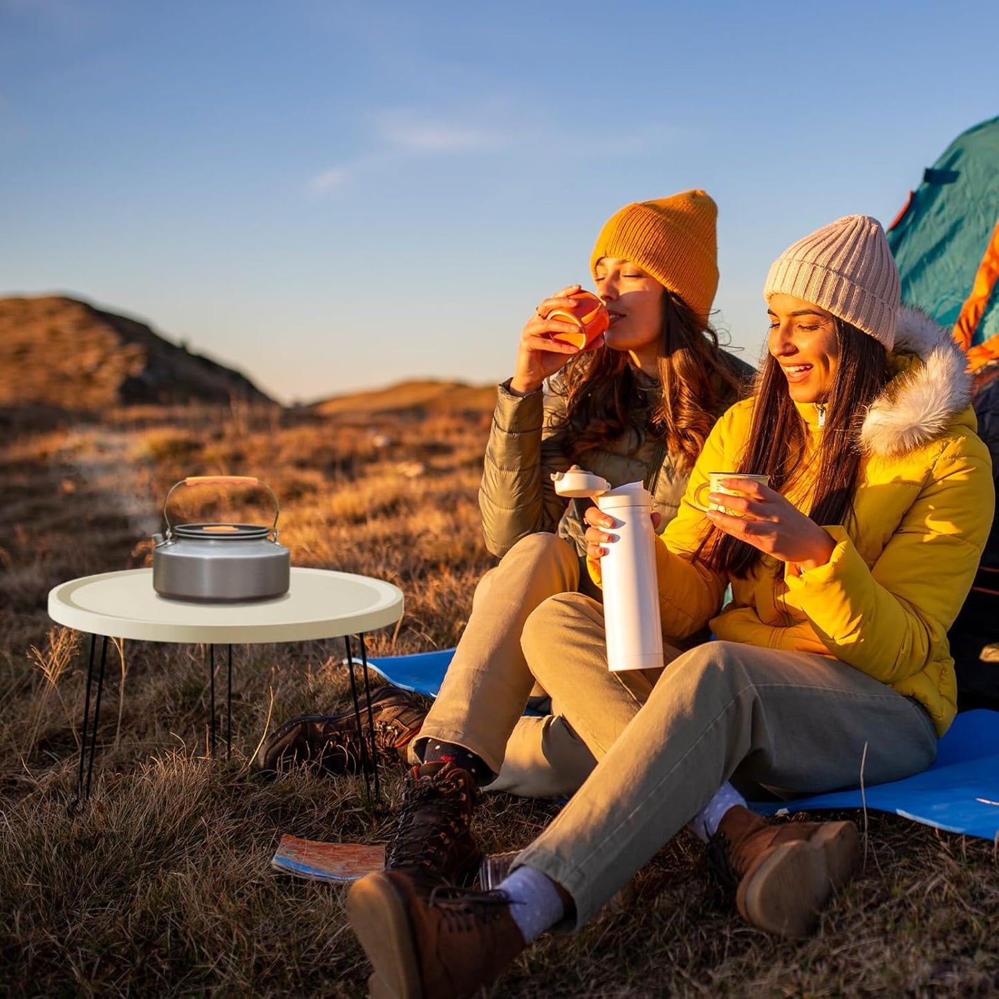 Home or Outdoor Multi-Functional Folding Portable Space-Saving Table (White)