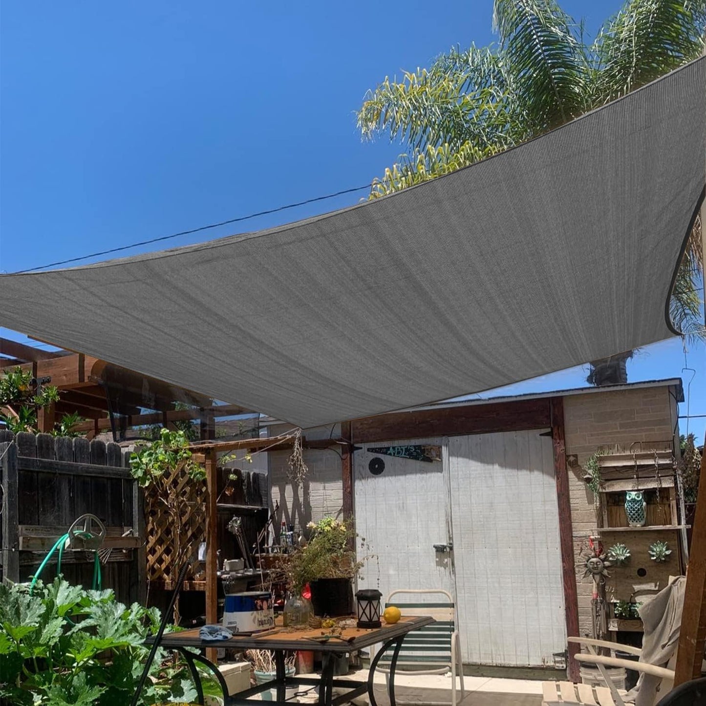 KANAGAWA 10'X22' Dark Gray Custom Size Sun Shade Sail Rectangle UV Block Canopy Cover for Patio Backyard Lawn Garden Outdoor (Customized Available)