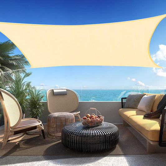 23' x 23' Beige Square Sun Shade Sail SSP1212 Canopy Durable Fabric UV Block Awning,We Make Custom Orders