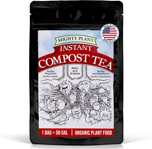 Organic Instant Compost Tea (1 lb) – Probiotic Plant Food Bloom Booster & Yield Booster for Hydroponics & All Gardening Types | Microbial Formula Converts Amino Acids for Enhanced Growth (1, Pounds)