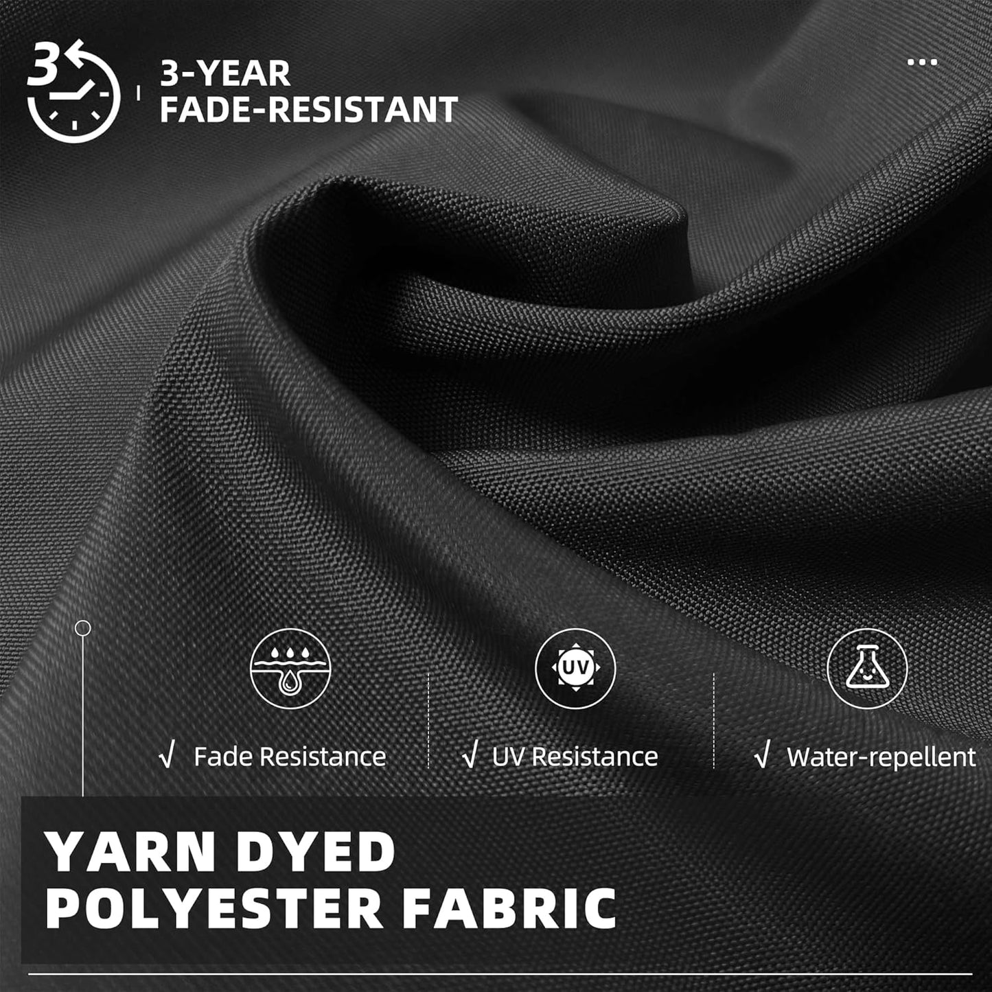 PURPLE LEAF 10 Feet Patio Umbrella Outdoor Cantilever Square Umbrella Aluminum Offset Umbrella with 360-degree Rotation for Garden Deck Pool Patio Black