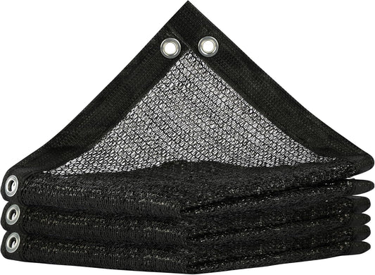 ShadeMart 50% Shade Cloth for Plant, Black 3FT x 15FT Custom Size Outdoor Shade Tarp, Shade Cover with Upgrade Grommets and Zip Ties, Netting Sunblock Net for Vegetables Flower Garden Greenhouse