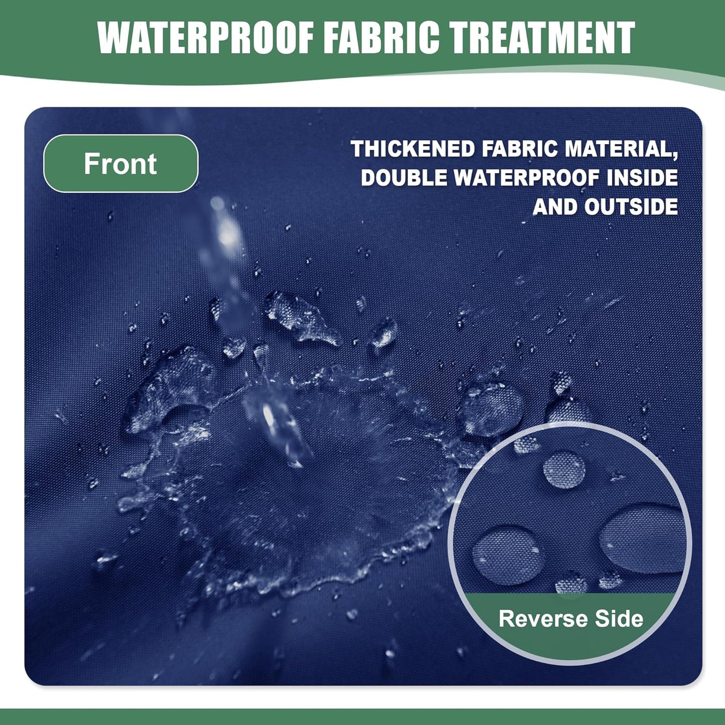 Chaise Lounge Cushions Outdoor Set of 4 - Waterproof and Fade Resistant Sun Lounger Replacement Cushions - Patio Lounger Pads with Removable Cover for Pool, Deck, 72 x 21 x 3 Inch, Navy