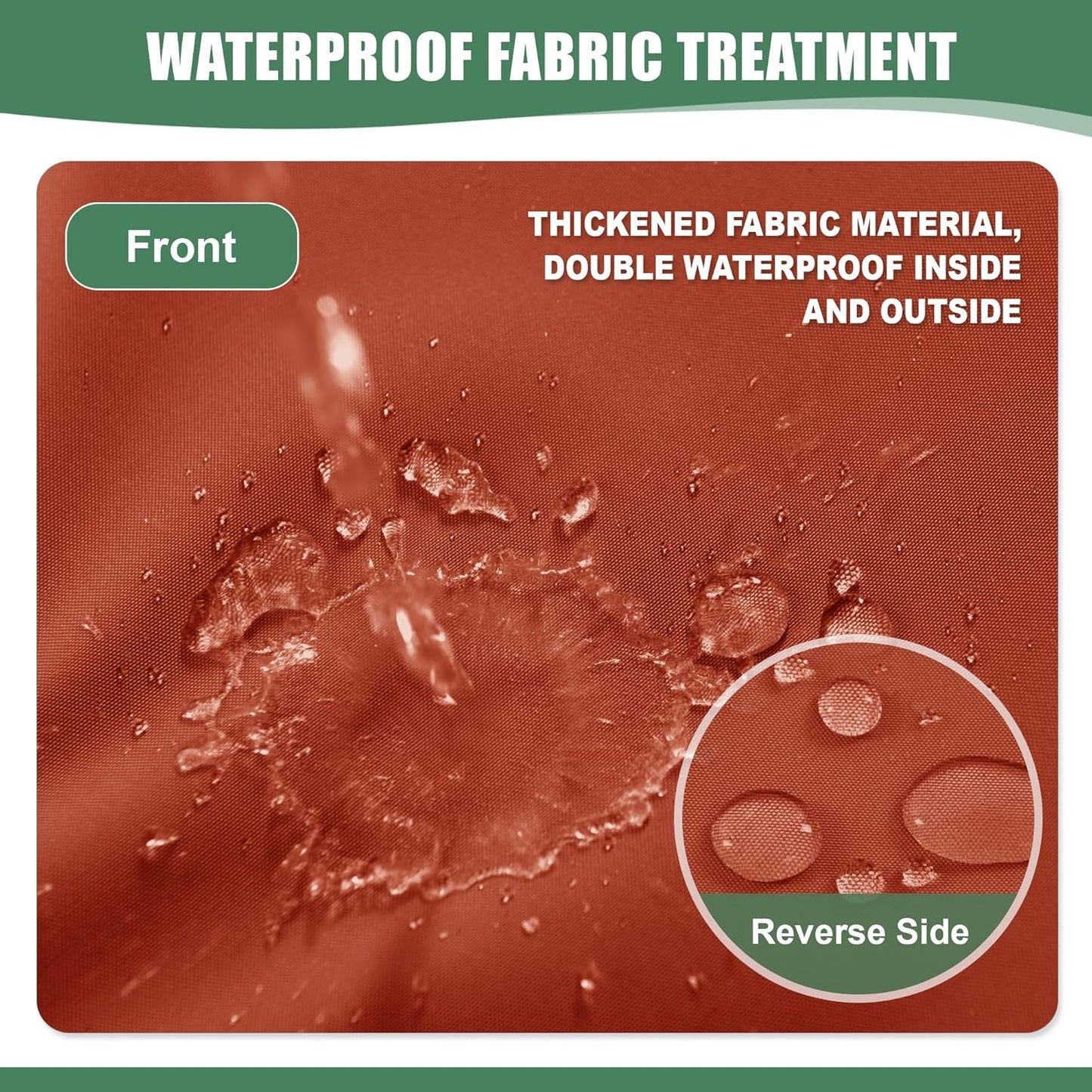 Chaise Lounge Cushions Outdoor - Waterproof and Fade Resistant Sun Lounger Replacement Cushions - Patio Lounger Pads with Removable Cover for Pool, Deck, Lawn, 72 x 21 x 3 Inch, Rust