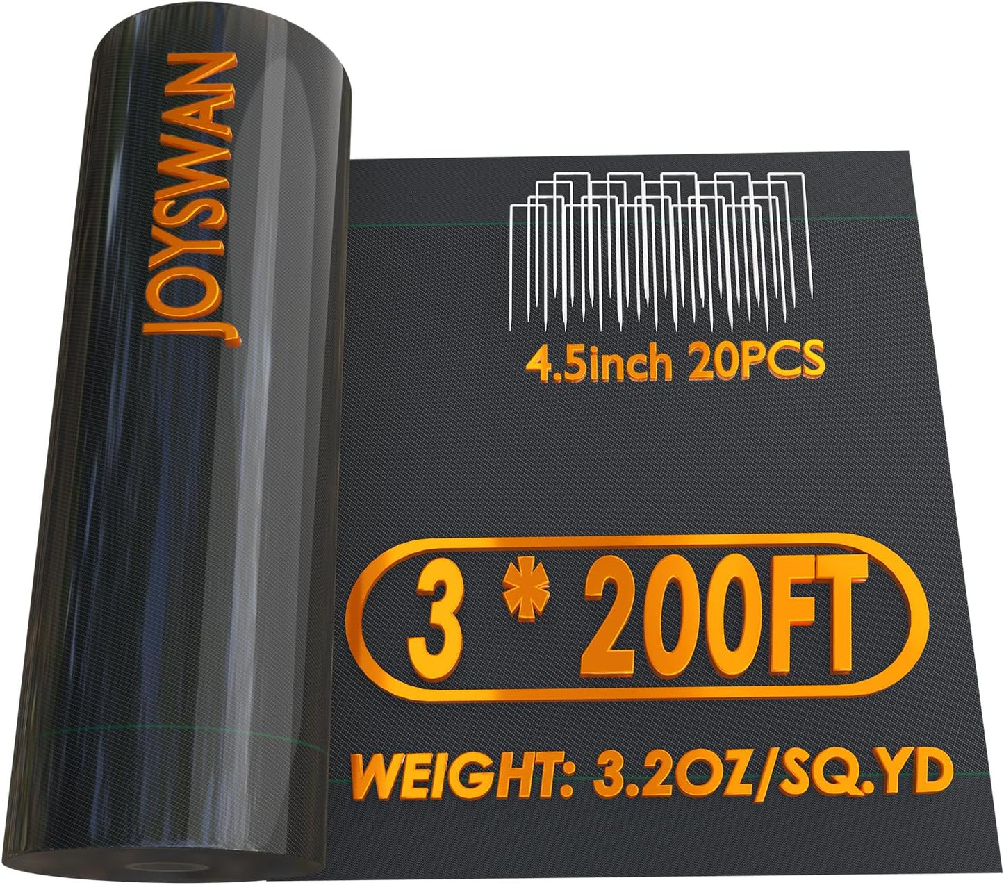 3Size Weed Barrier Landscape Fabric Heavy Duty Woven Ground Cover Weed Cloth Geotextile Fabric Driveway Fabric (3x200FT)