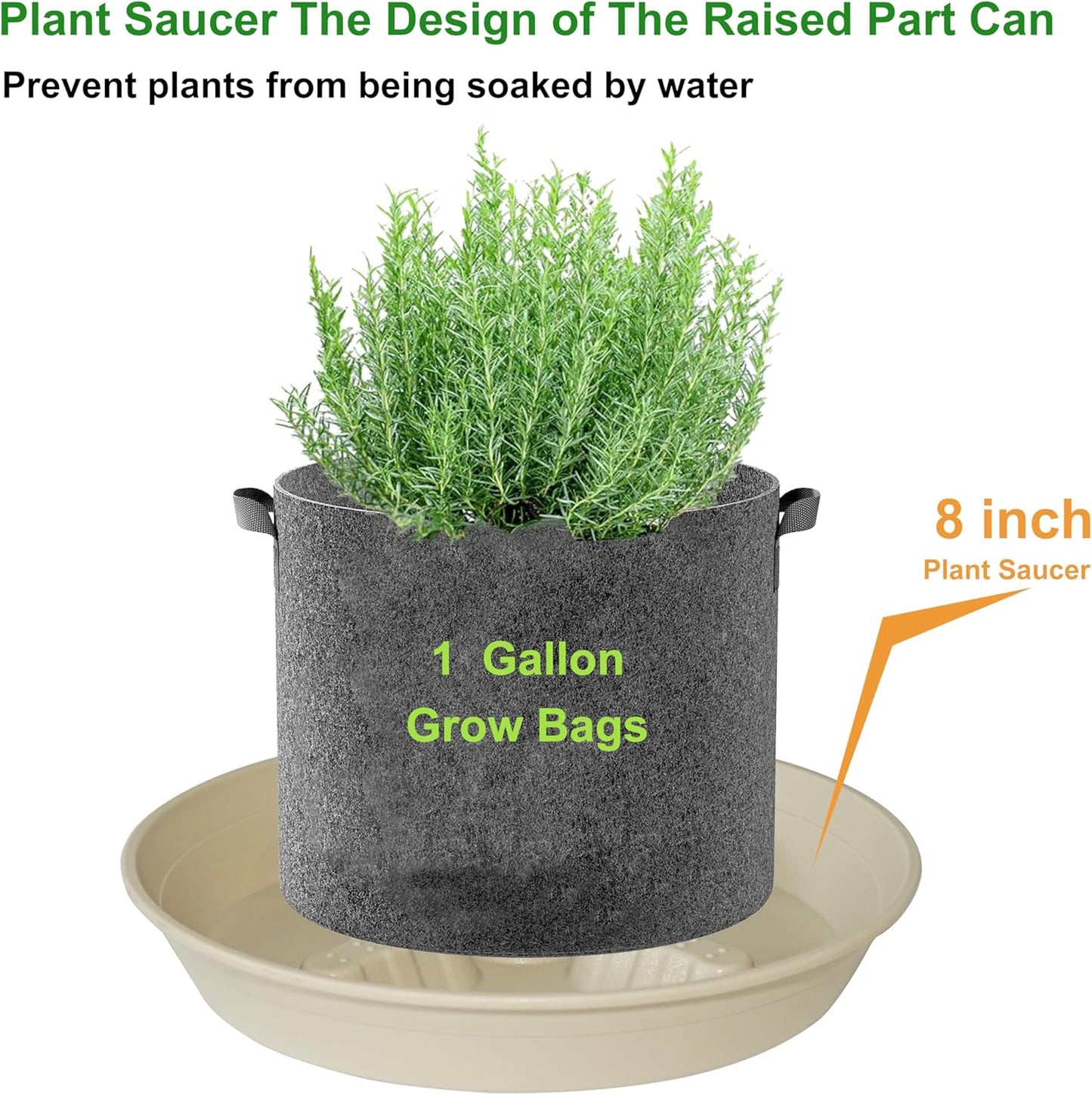 4 Pack Plant Saucer 8 inch, 10 12 14 17 inch, Plant Stand Plastic Plant Saucers for Indoors Outdoor, Heavy Duty Flower Planter Drip Trays for Pots, Pot Saucers for Plants, Grow Bags Saucers