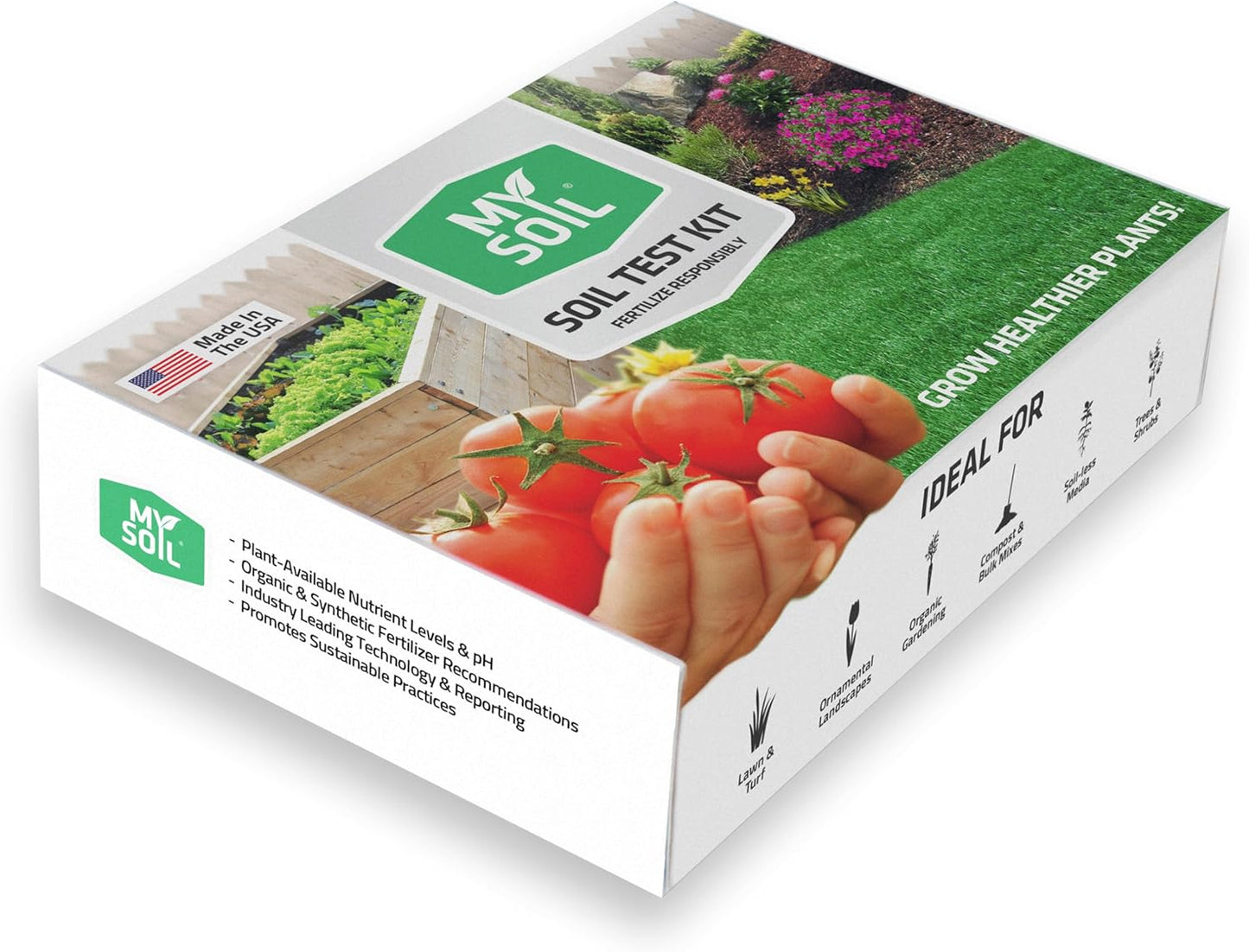 MySoil Test Kit Starter Pack, Unlock Your Lawn & Garden Potential, Complete & Accurate Nutrient and pH Analysis with Recommendations Tailored to Your Soil and Plant Needs | 1 Test Kit + 1 Soil Probe