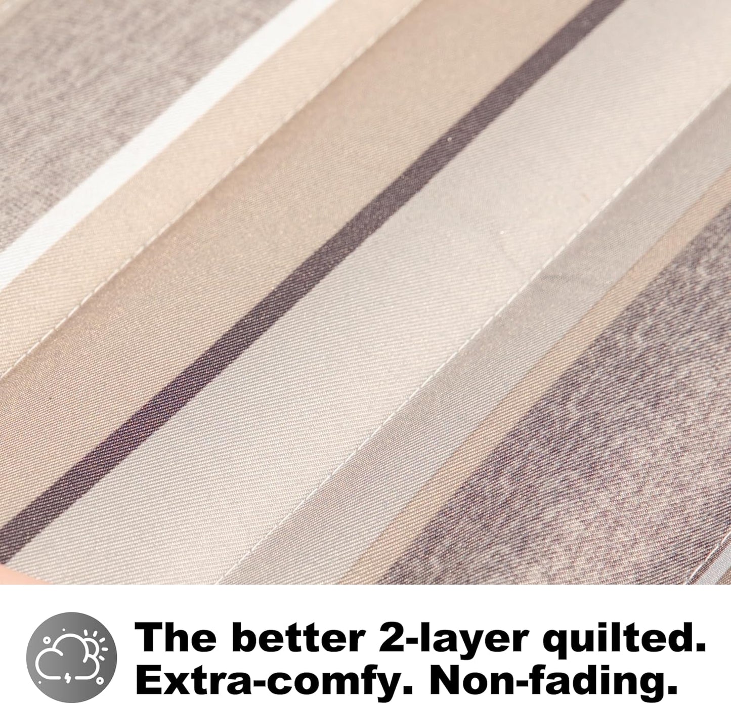 Double Quilted Fabric Tree Hammock with Spreader Bar, 14ft Hammocks 2 Person for Outside, Fits 12ft -14ft Hammock Stand, Pillow & Side Pockets & Carabiners, Max 475 lbs Capacity (Peace Dove)