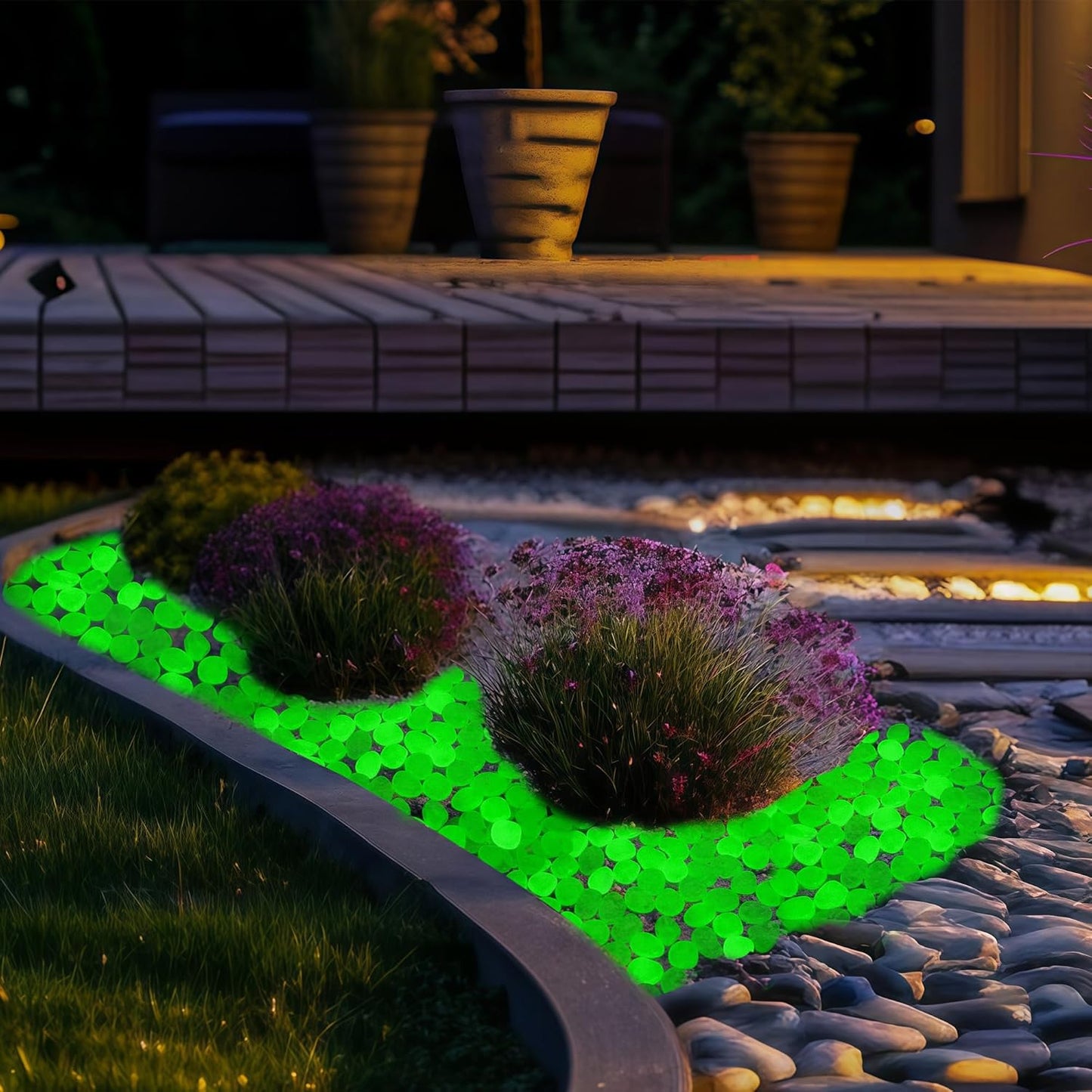 Glow in The Dark Fish Tank Rocks,Green Glowing Rocks Stones Resin Glow in Dark Pebbles for Outdoor Garden, Fish Tank, Aquarium, Landscaping,Driveway Decoration,11 oz