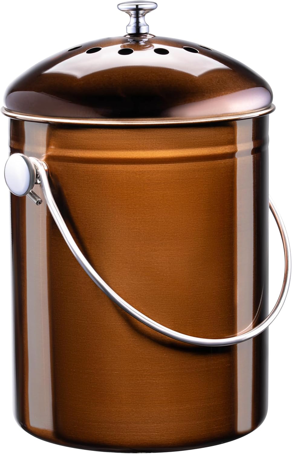 EPICA Countertop Compost Bin Kitchen | 1.3 Gallon | Odorless Composting Bin with Carbon Filters | Indoor Compost Bin with Lid | Stainless Steel Kitchen Composter for Food Scraps & Waste Recycling