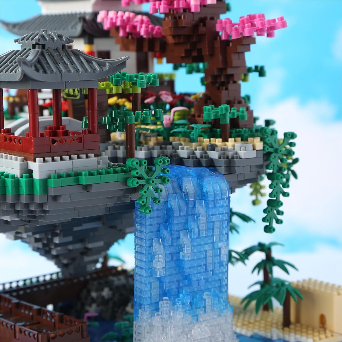 Cherry Blossom Tree Building Set with Gift Box, Original Music Cherry Blossom Tree House(Type :Symphony), Japanese Sakura Tree House Lights Building Kit3320 Pcs, Cherry Bonsai Building Set.