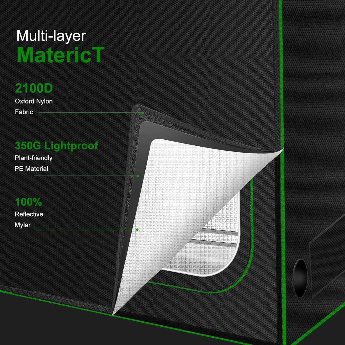 MELONFARM 2x2 Grow Tent, 24"x24"x55" Double Transparent Viewing Door Indoor Grow Tent, Growing Tent with High Reflective Mylar & Floor Tray, Plant Tent for Indoor Hydroponics Growing