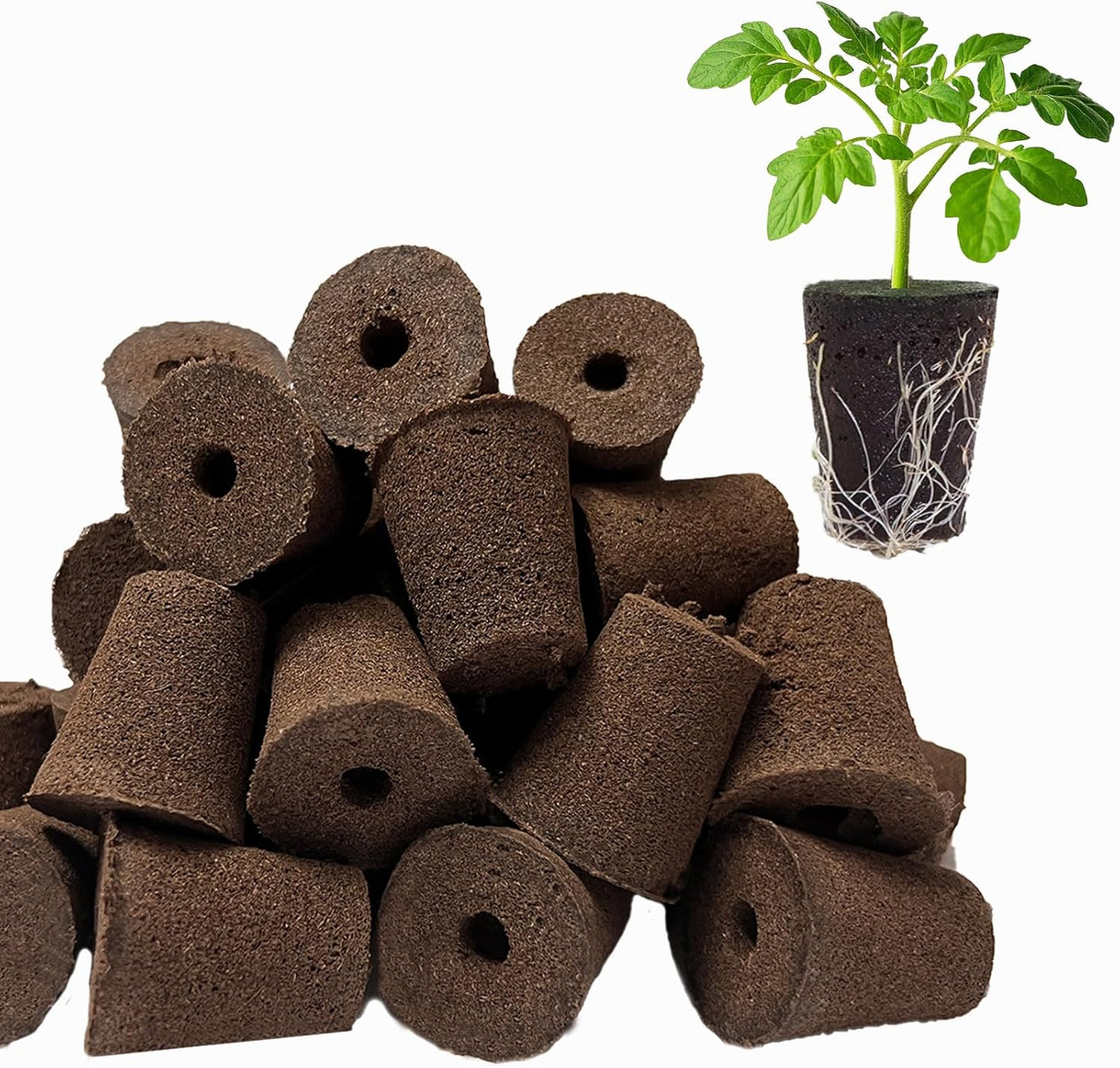 50 Pack Round hydroponic Growth Sponge, Suitable for Indoor and Outdoor hydroponic Gardens, Seed Germination, Plant Rooting, Vegetable Cultivation, Flower Arrangement