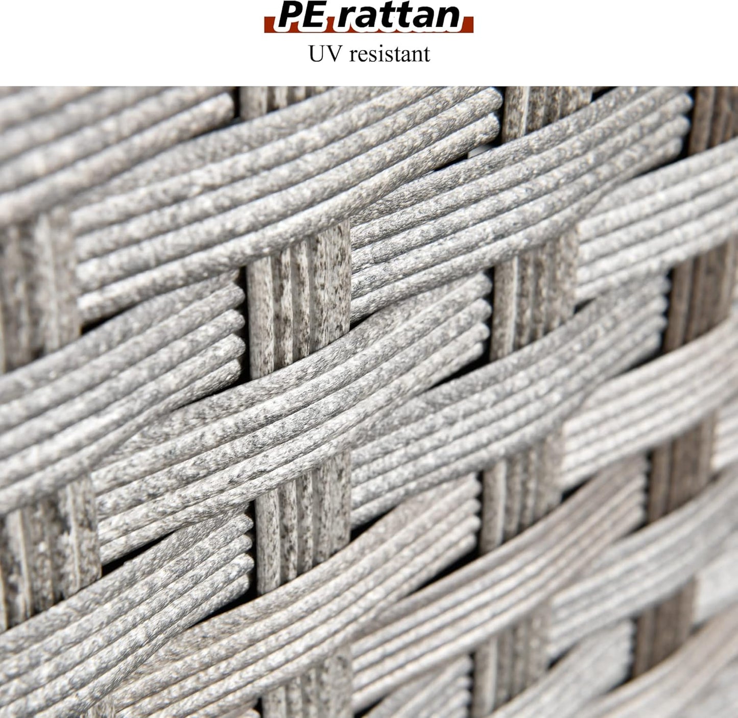 HOOOWOOO Modular Patio Outdoor Sectional Furniture Set,6 Piece Wicker Conversation Sofa Set,Out Door Couch Set with Wide Arm for Outside All Weather(Orange Red)