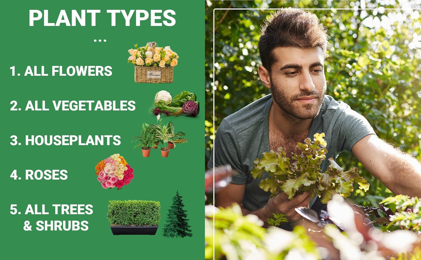 6-6-6 All-Purpose Professional Plant Food Fertilizer; Ideal for Winter Care & Spring Feeding, Perfect Balanced NPK for Indoor and Outdoor Plants (1 Quart)