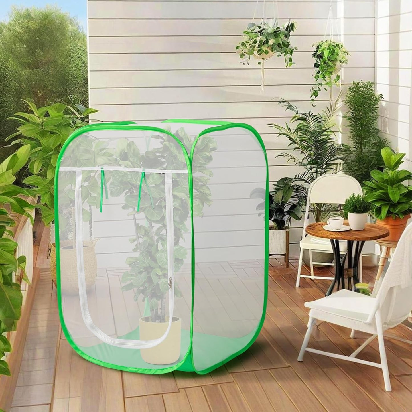 24" x 24" x 36" Pop Up Garden Mesh Plant Cover, Plant Protectors Mesh Plant Enclosure, Garden Net Cage Pest Protection Guard Tent with Storage Bag for Protect Plant Vegetable Fruit from Birds Insects