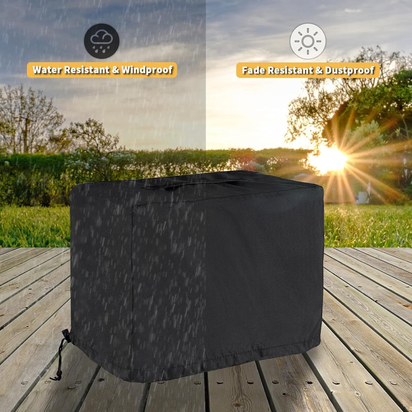 Grill Cover for Royal Gourmet CD1519 Portable Charcoal Grill, Tabletop BBQ Cover for Royal Gourmet Small Charcoal Camping Grill