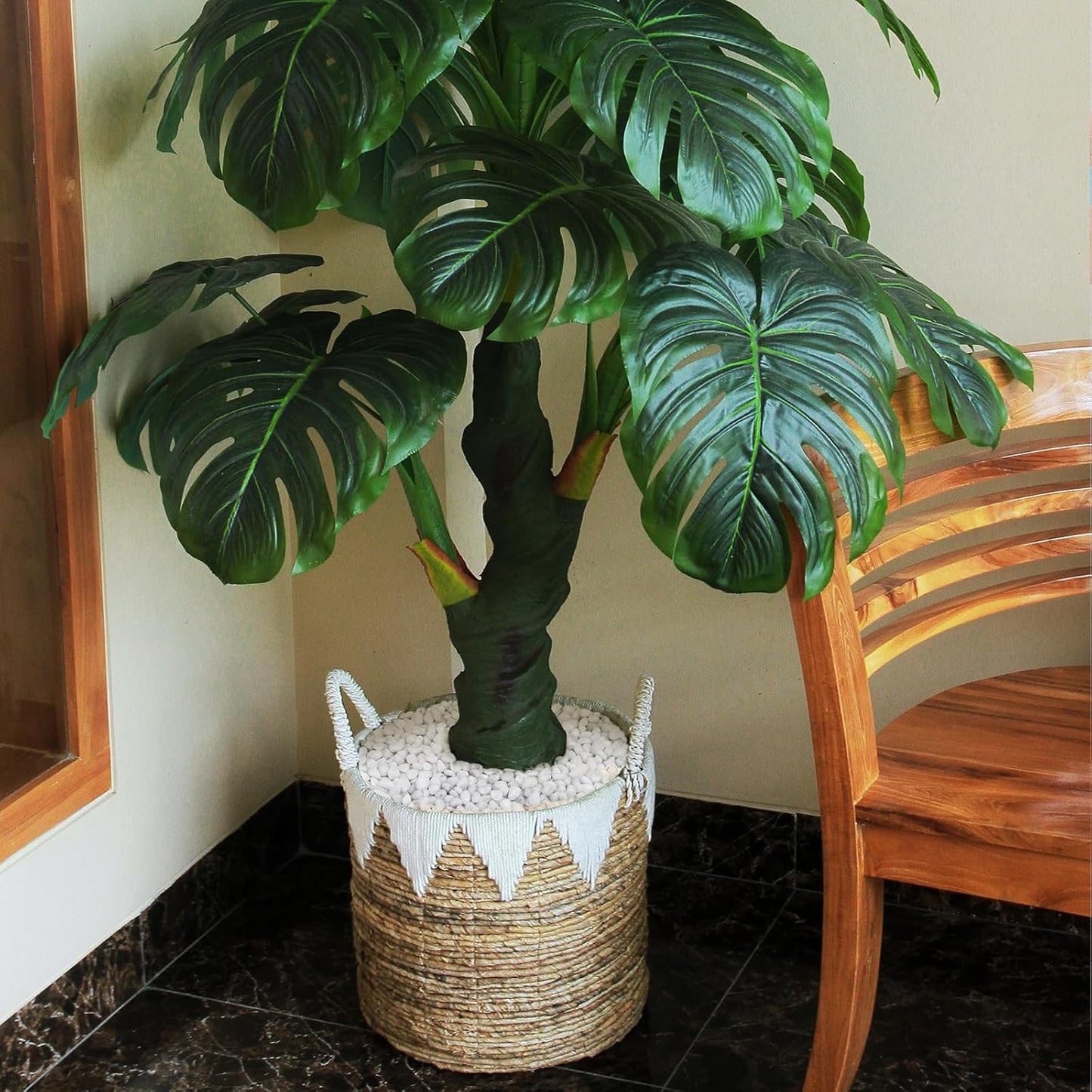 2.2 LB White Pebbles for Plants, 3/8 inch White Rocks for Vases Landscaping, Small Decorative Stones for Indoor Outdoor, Polished