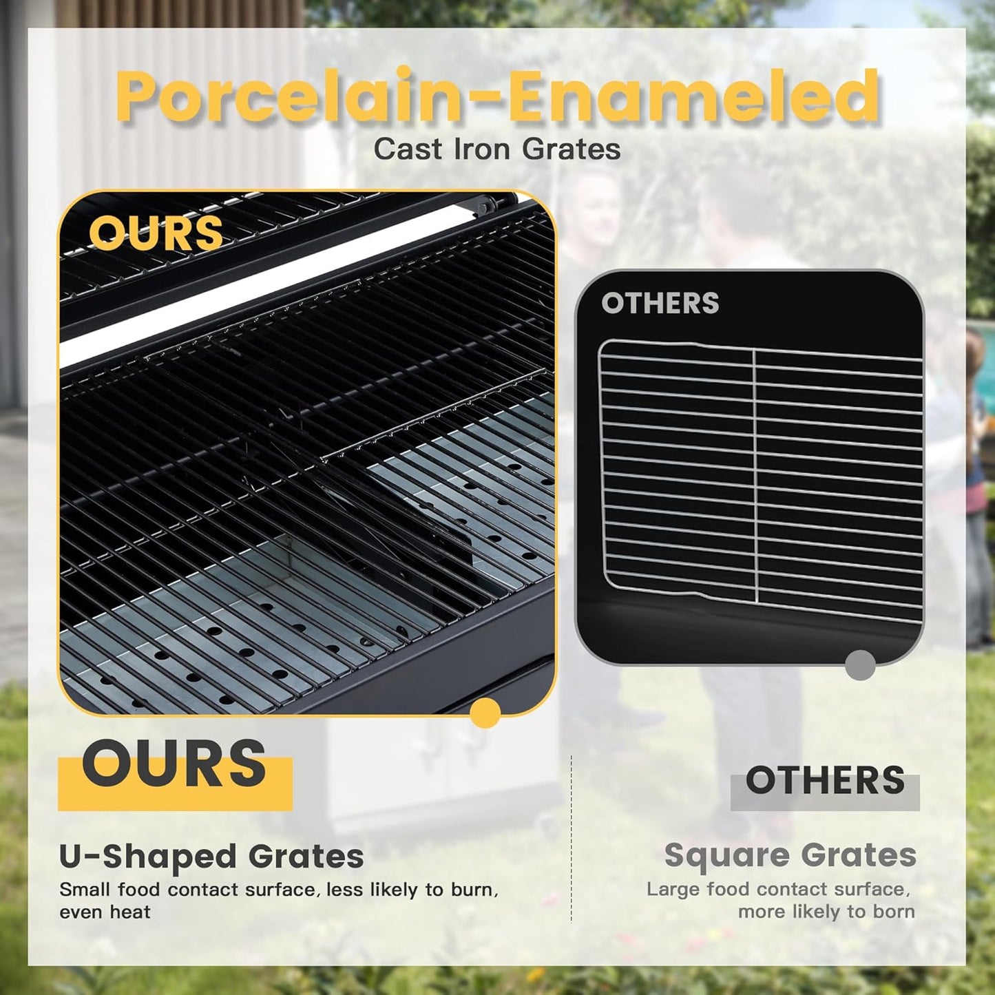 DIFY Extra Large Charcoal Grill with 589 Sq. In. Cooking Area and Foldable Side Table, Outdoor Barbecue Grill with a Liftable Charcoal Tray for Outdoor Picnic and Camping Grilling, Black