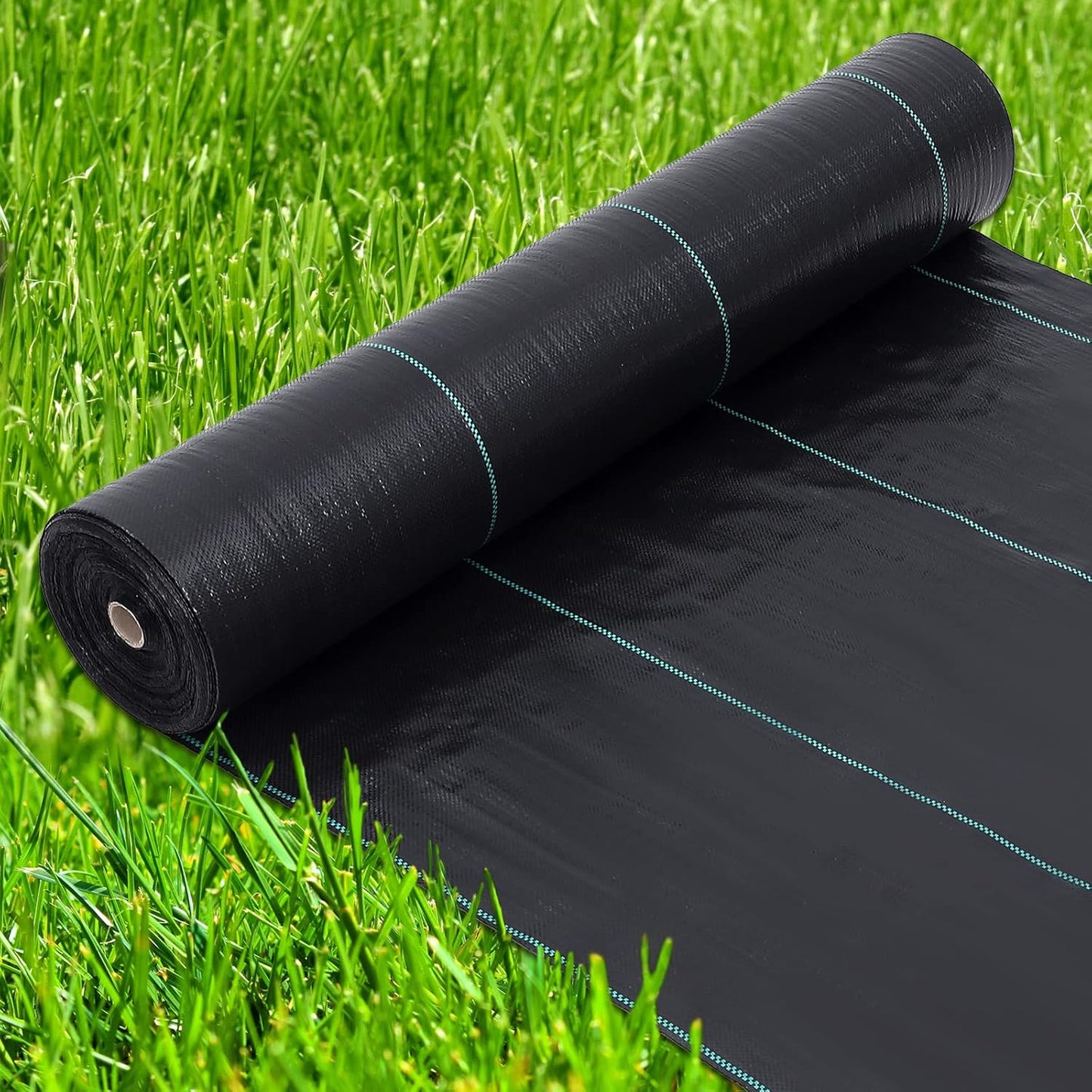 6ft X 300ft Weed Barrier Landscape Fabric Heavy Duty, Premium 2.4 Oz Ground Cover Weed Block Gardening Mat, Easy Setup & Superior Weed Control, for Erosion Control, Weed Barrier