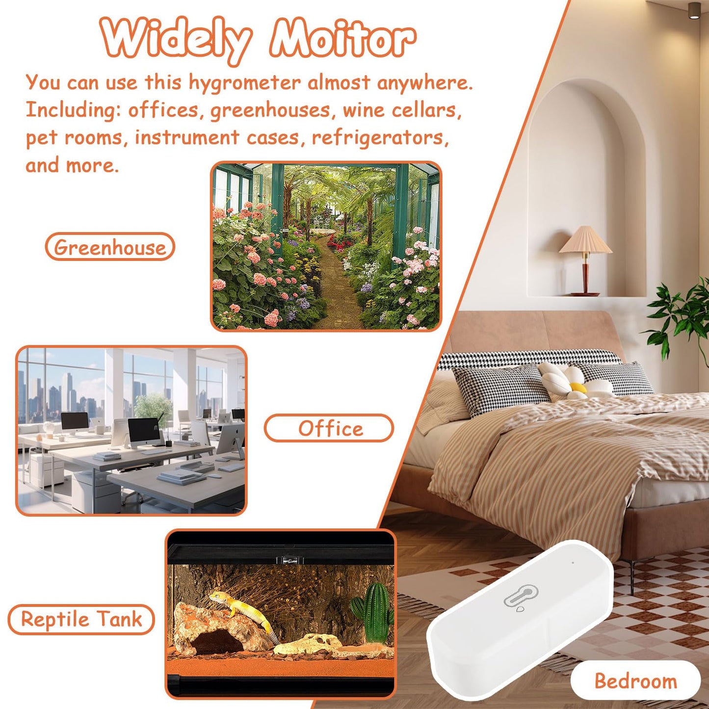 WiFi Hygrometer Thermometer Sensor, Indoor Outdoor Wireless Temperature Humidity Sensor, with Remote Monitor and Alert Compatible with Alexa(2 Pack)