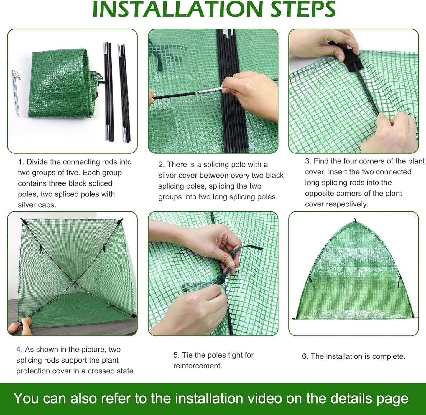 Plant Tent Outdoor Winter Shrub Cover Green Frost Tents Plant Covers Freeze Protection Tent Waterproof Plant Frost Protector Plant Guard Cover to Protect Plants Vegetable from Animals, 37X37X27Inch