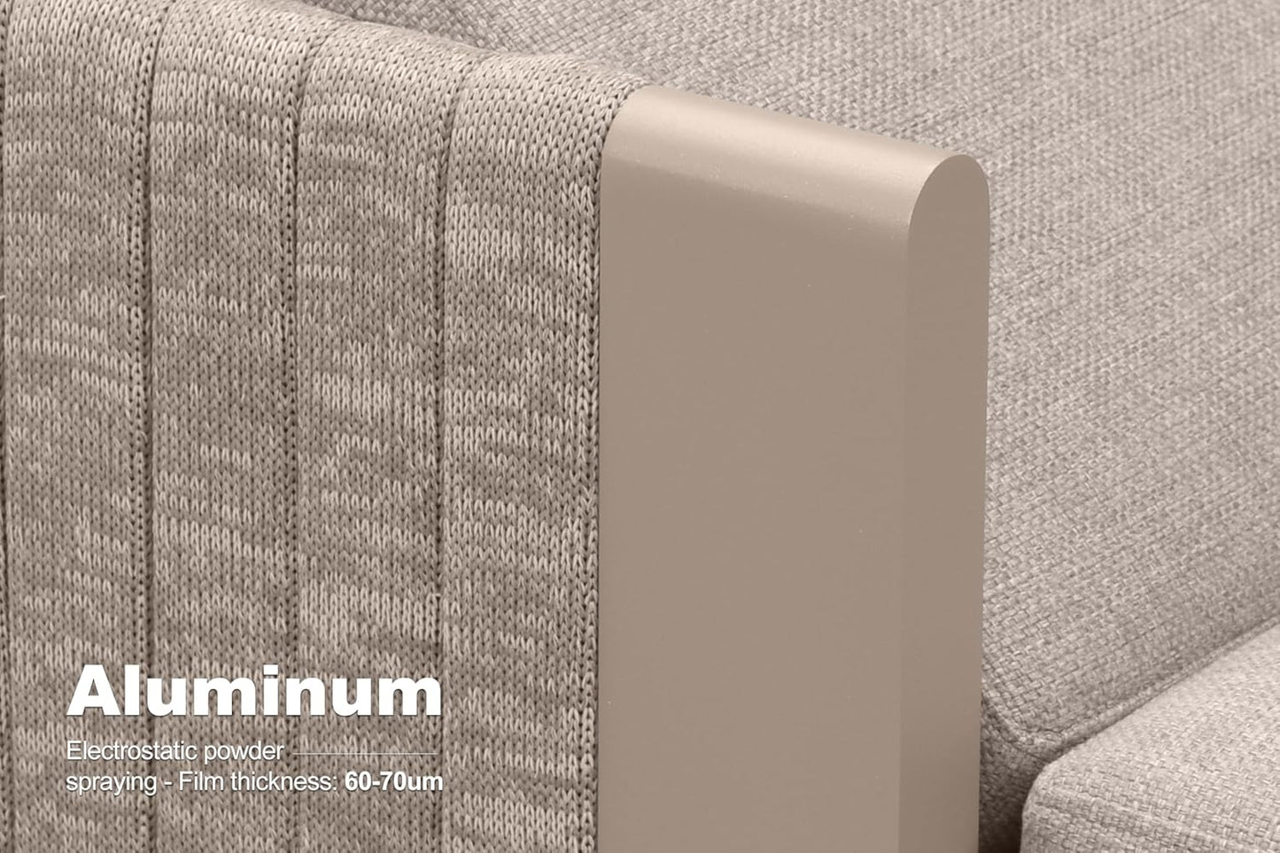 PURPLE LEAF Outdoor Chaise Lounge Chairs with Cushion 2-Person Sunbed Lounge Adjustable Backrest Reclining Chairs for Outside Nurture Shale