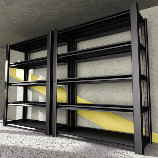 Garage Shelving Heavy Duty,5 Tier Adjustable Metal Shelving Storage Rack,Storage Shelves,48" Wx20 Dx72.2 H,Industrial Shelving Unit for Basement,Warehouse,Garage Organization.2 Pack