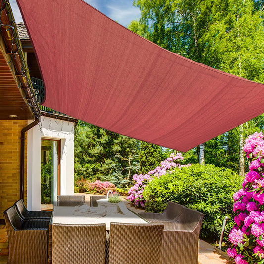 KANAGAWA 20'X24' Rust Red Custom Size Sun Shade Sail Rectangle UV Block Canopy Cover for Patio Backyard Lawn Garden Outdoor (Customized Available)