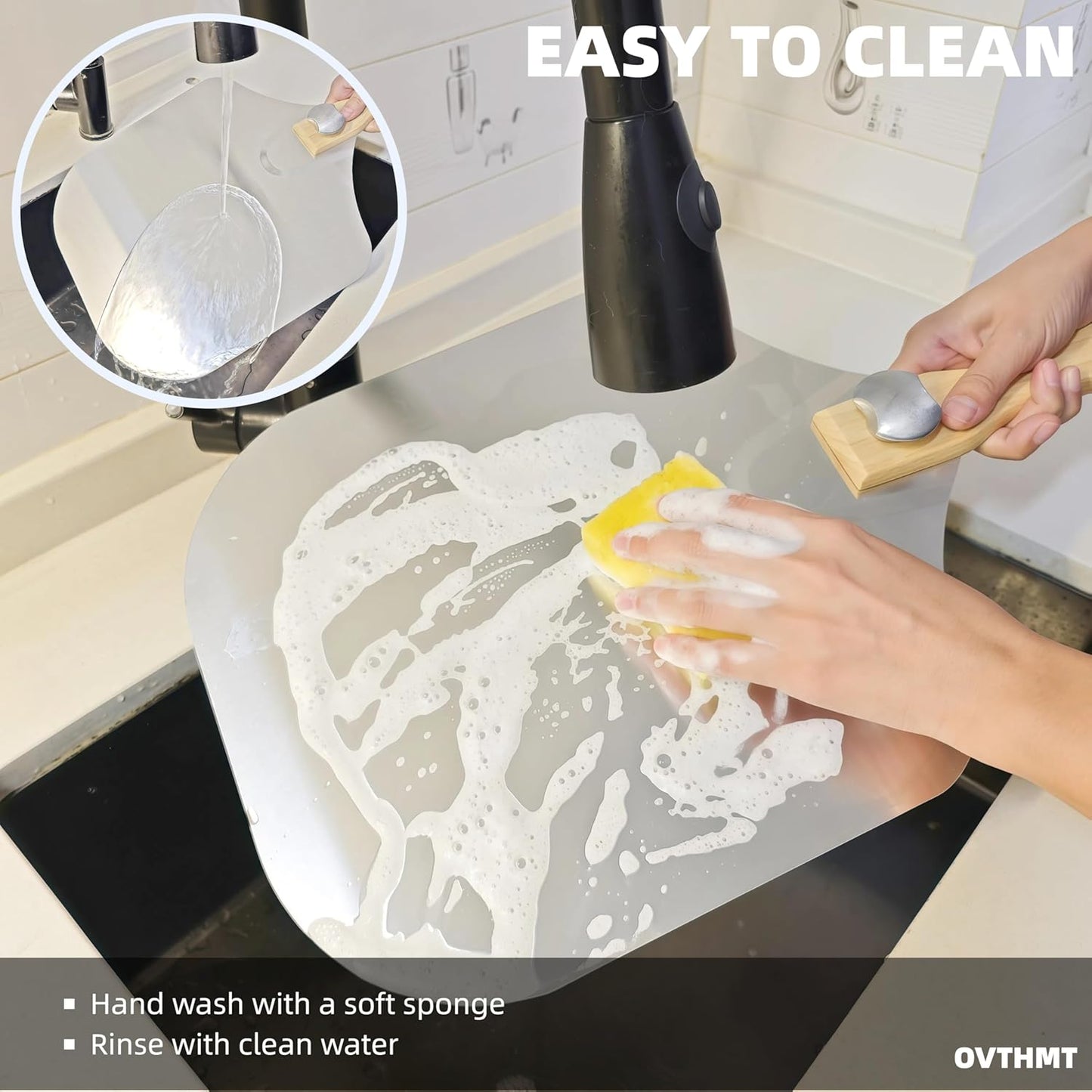 Pizza Peel 14 inch, Aluminum Pizza Paddle 14 x 16 inch with Foldable Wood Handle, Pizza Turning Peel, Pizza Spatula For Oven, Bread, Pastry, Dough, Cake, Pizza Spatula Paddle, Metal Pizza Peel