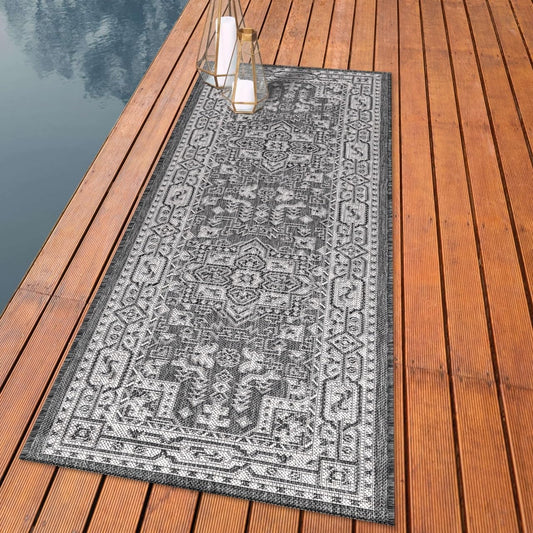 Keen Home Design Terrace Outdoor Runner Rug - 2x12 Washable Indoor/Outdoor Rug for Patio, Kitchen, Balcony, Beach, Garden, Deck and Porch, Size: 2'2"x11'10"