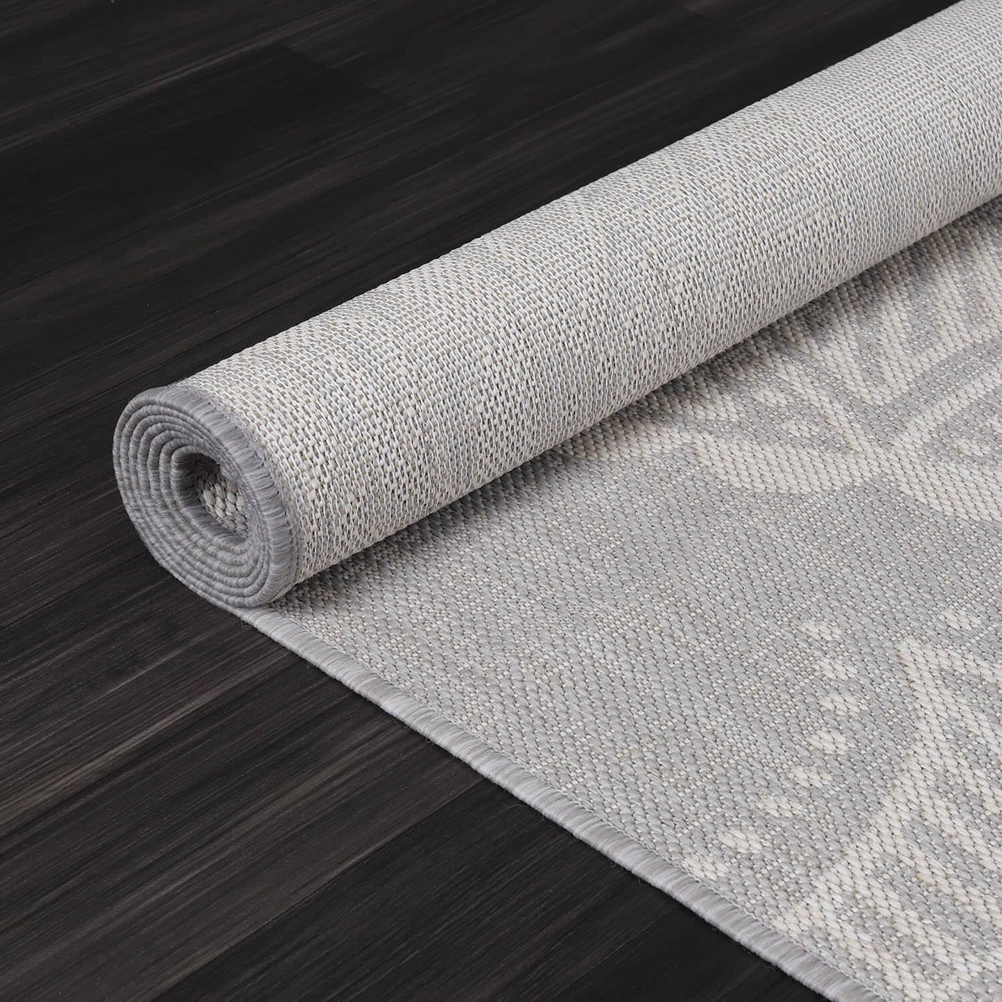 Medallion Outdoor Rug 5x7 Washable Outside Carpet for Indoor Patio Porch Waterproof Easy Cleaning Non Shedding Area Rugs Gray 5 x 7