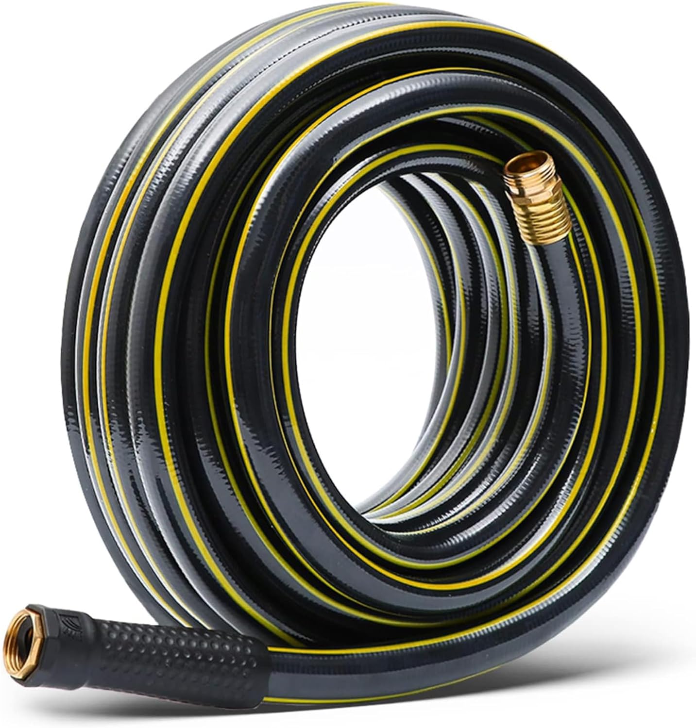 Solution4Patio Lead-in Garden Hose 3/4 in. x 25 ft. -Heavy Duty Durable Flexible Lightweight Water Pipe -Brass Aluminum Ends for Household & Commercial Use -Kink Free, No Leaking, Male/Female Fittings