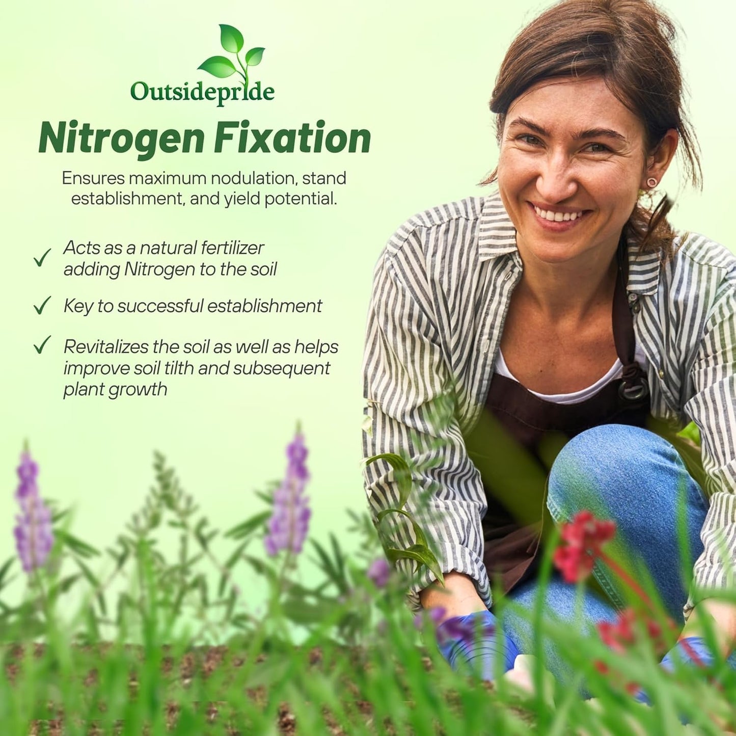 Outsidepride Gardenway Cover Crop Seeds - 5 lbs Nutrient-Rich Seed Mix for Soil Health Improvement & Home Gardens - Mixture of Triticale, Peas, Oats, Vetch, Annual Ryegrass, Crimson Clover